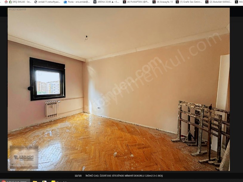 İSTANBUL KADIKÖY İnönü Cad. Site İçerisinde Mimari Dekorlu, Balkonlu 120 m² 2+1