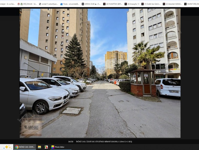 İSTANBUL KADIKÖY İnönü Cad. Site İçerisinde Mimari Dekorlu, Balkonlu 120 m² 2+1