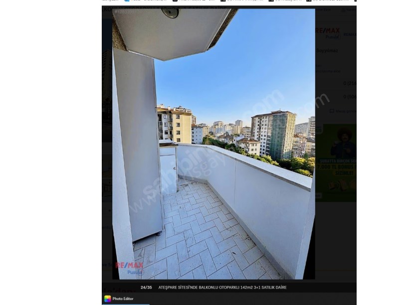 İSTANBUL KADIKÖY  19 MAYIS MAH.BALKONLU OTOPARKLI 142m2 3+1 SATILIK DAİRE