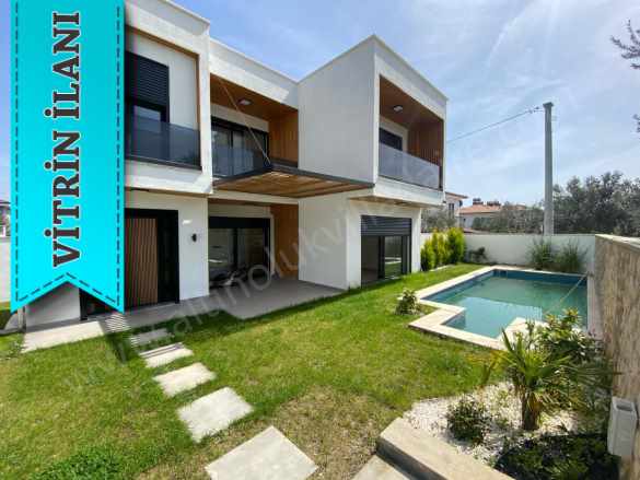 Gürede Havuzlu Saunalı 5+1 Tam Müstakil Satılık Villa Edremit Güre Mah