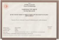 TİCARET BAKANLIGI YETKİ BELGESİ