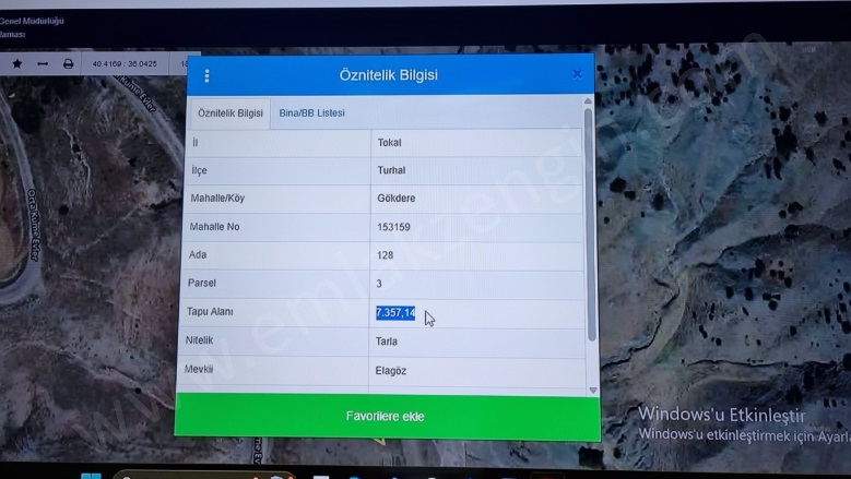 Merkez Turhal Satılık Tarla |  7300M2 1.550.000Tl Resim-4