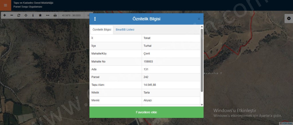 Merkez Turhal Satılık Tarla |  14000M2 1Tl Resim-2