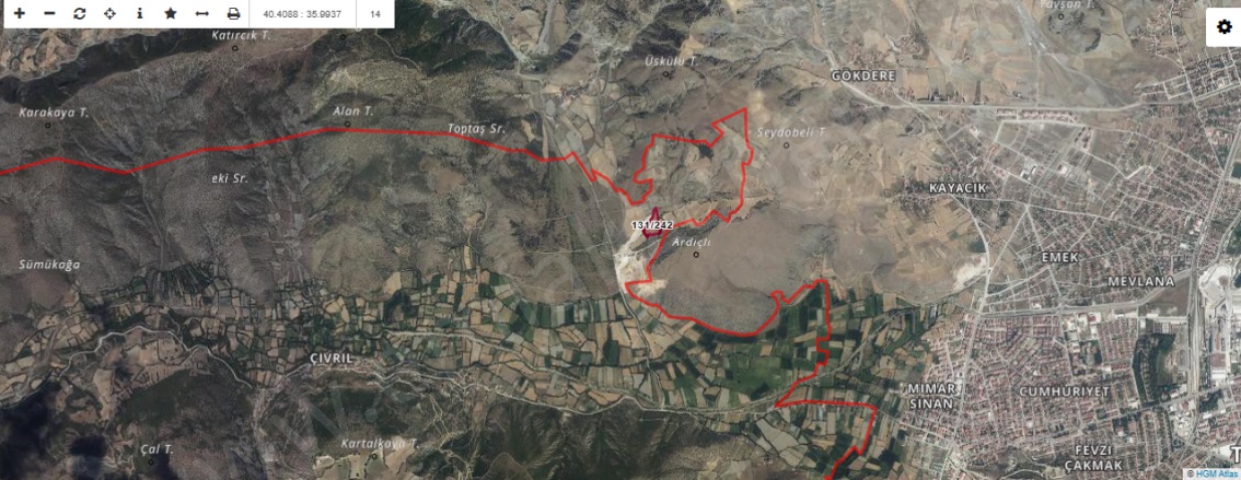 Merkez Turhal Satılık Tarla |  14000M2 1Tl Resim-3