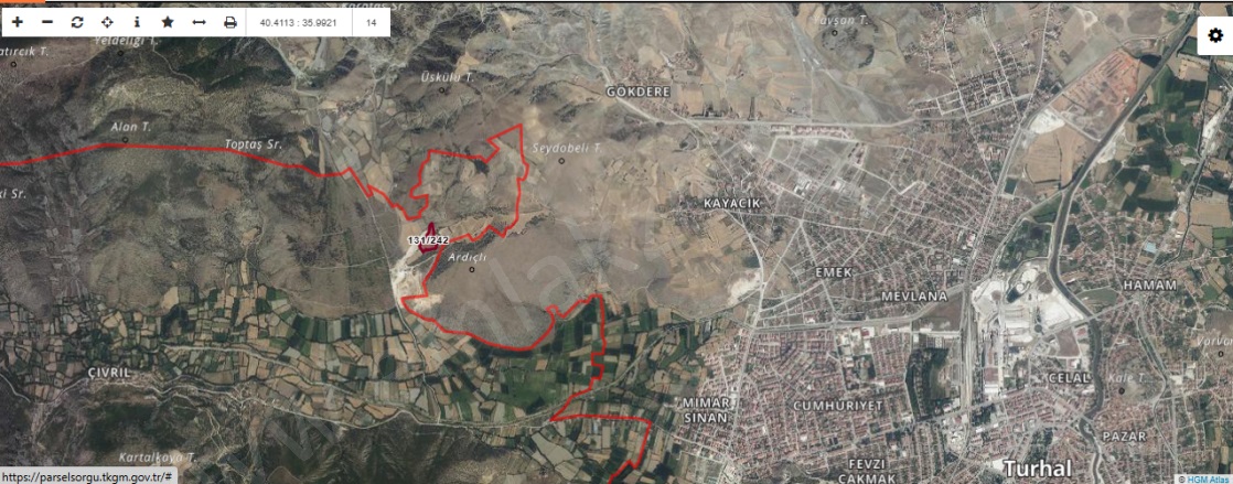 Merkez Turhal Satılık Tarla |  14000M2 1Tl Resim-4