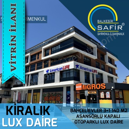 Bahçelievler Altıeylül Kiralık Daire |  3+1 Oda | 140M2 Aylık 46.000Tl | 3. Kat | Yerden Isıtma | 2 Banyo | 3 Yatak Odası Resim-1