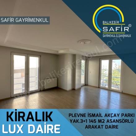 Plevne Altıeylül Kiralık Daire |  3+1 Oda | 145M2 Aylık 25.500Tl | 3. Kat | Kombi | 1 Banyo | 3 Yatak Odası Resim-1