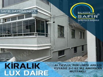 BALIKESİR KİRALIK DAİRE SAFİR DEN ALTIEYLÜL FEN LİSESİ ARKASI EŞYASIZ 2+1 62 M2 AMERİKAN MUTFAKLI 