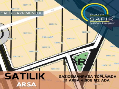 Balıkesir Satılık Arsa Safir Den Gaziosmanpaşa Toplamda 11 4 806 M2 Ada Altıeylül