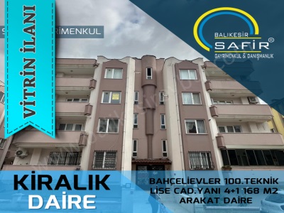 Balıkesir Kiralık Daire Safir Den Bahçelievler 100 Teknik Lise Cad Yanı 4+1 168 M2 Arakat Altıeylül
