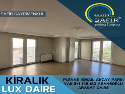 Balıkesir Kiralık Daire Safir Den Plevne İsmail Akçay Parkı Yak 3+1 145 M2 Asansörlü Arakat Altıeylül