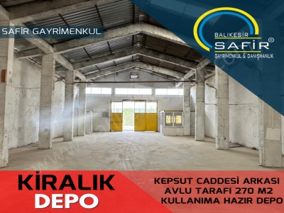 Balıkesir Kiralık Depo Safir Den Kepsut Caddesi Arkası Avlu Tarafı 270 M2 Kullanıma Hazır Altıeylül Gümüşçeşme