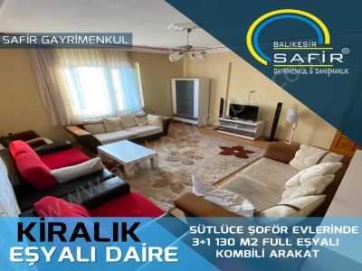 Balıkesir Kiralık Daire Safir Den Sütlüce Şoför Evlerinde 3+1 130 M2 Full Eşyalı Kombili Arakat Altıeylül