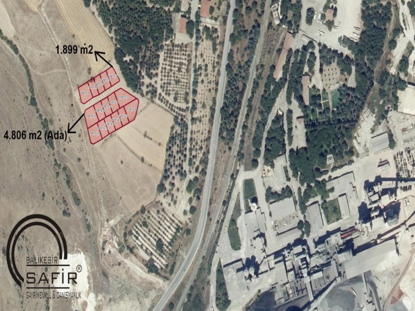 BALIKESİR SATILIK ARSA SAFİR DEN GAZİOSMANPAŞA TOPLAMDA 16 ARSA 6.705 M2 ADA VE YARIM ADA 