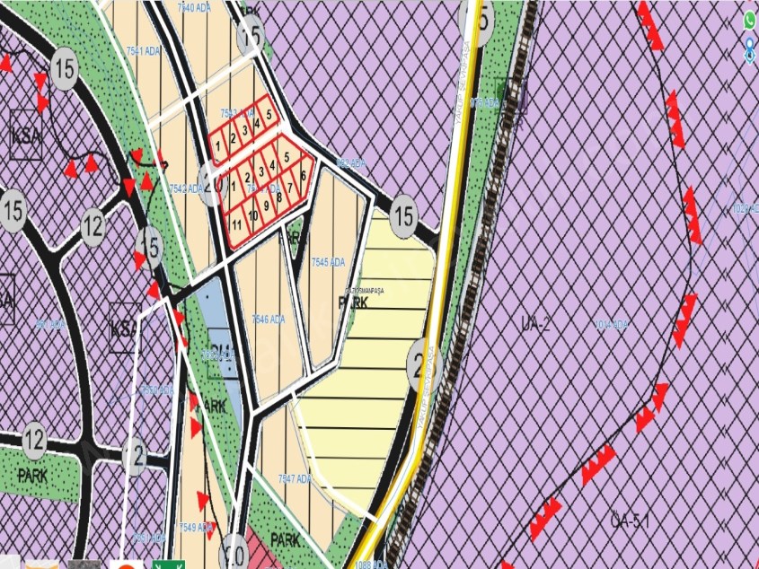 BALIKESİR SATILIK ARSA SAFİR DEN GAZİOSMANPAŞA TOPLAMDA 16 ARSA 6.705 M2 ADA VE YARIM ADA 
