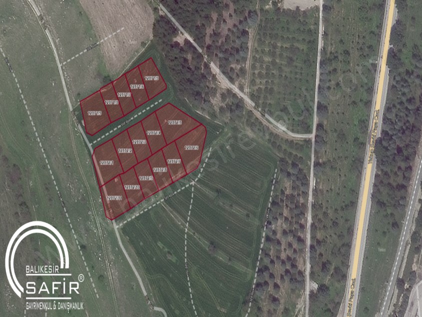 BALIKESİR SATILIK ARSA SAFİR DEN GAZİOSMANPAŞA TOPLAMDA 16 ARSA 6.705 M2 ADA VE YARIM ADA 