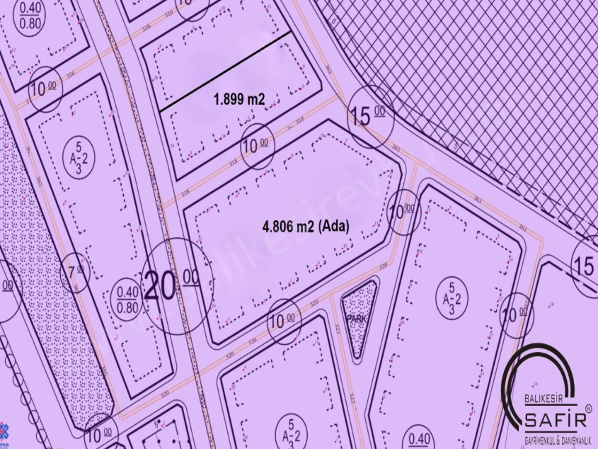 BALIKESİR SATILIK ARSA SAFİR DEN GAZİOSMANPAŞA TOPLAMDA 16 ARSA 6.705 M2 ADA VE YARIM ADA 