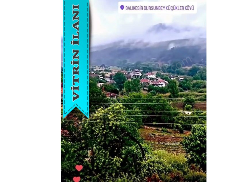 BALIKESİR SATILIK ARSA SAFİR DEN DURSUNBEY KÜÇÜKLERDE DOĞA İÇİNDE TREN İSTASYONLU 3.495 M2 ARSA