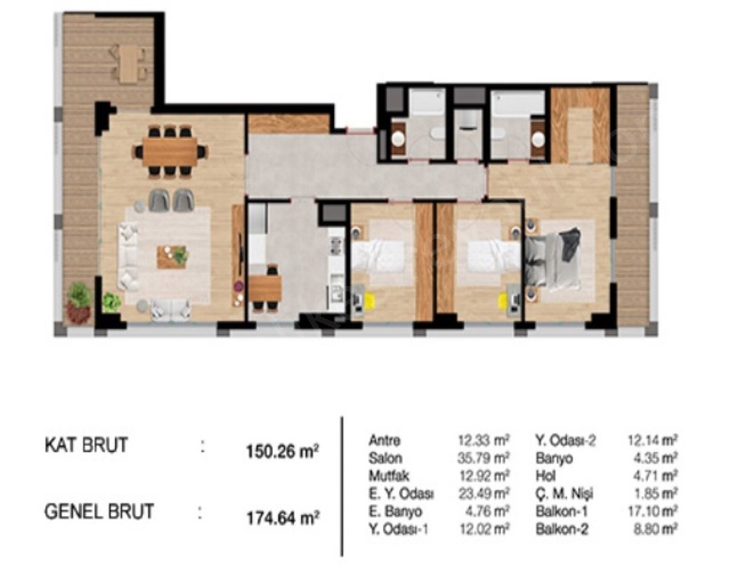 BALIKESİR KİRALIK DAİRE SAFİR DEN YENİ YAŞAM ALANI CİTY LİFE 3+1 174 M2 3 CEPHELİ LUX ARAKAT DAİRE