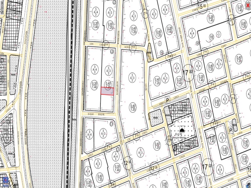 BALIKESİR SATILIK ARSA SAFİR DEN PLEVNE YENİ İZMİR YOLU İLE BİROL KOÇ CAD.ARASI 293 M2 3 KAT İMARLI 