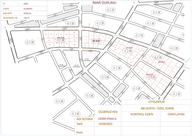 İstiklal Mah. Eleşkirt Satılık Arsa |  946M2 3.500.000Tl İmarlı  Resim-1