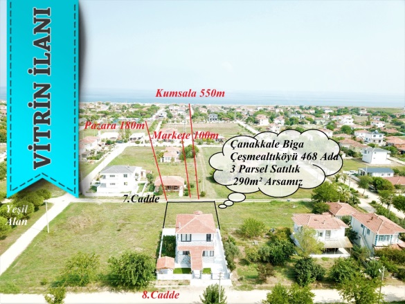 Gümüşçay Biga Satılık Arsa |  290M2 2.050.000Tl İmarlı  Resim-1