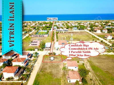 6 Cadde Üzeri Çarşıya Sıfır 299M2 Kuzey Batı Cephe Köşe Başı Satılık Arsa Mız Biga Gümüşçay Denizatı Emlak