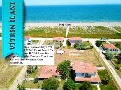 Denizatı Sitesi Sahilde 322M2 Ticari İmarlı Muhteşem Mız Satılık Arsa Biga Gümüşçay