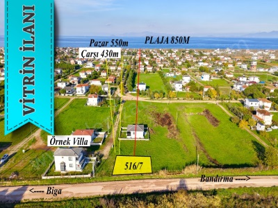 Denizatı Sitesinde Köşe Başı 307M2 Satılık Arsa Kelepir Mız Biga Gümüşçay