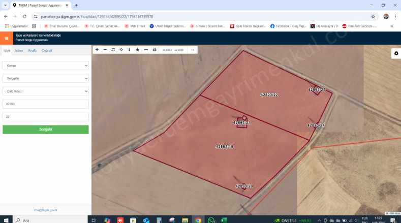 Selçuklu Çaltı Mahallesinde Çevre Yolu içerisinde ileriye Dönük Satılık Tarla