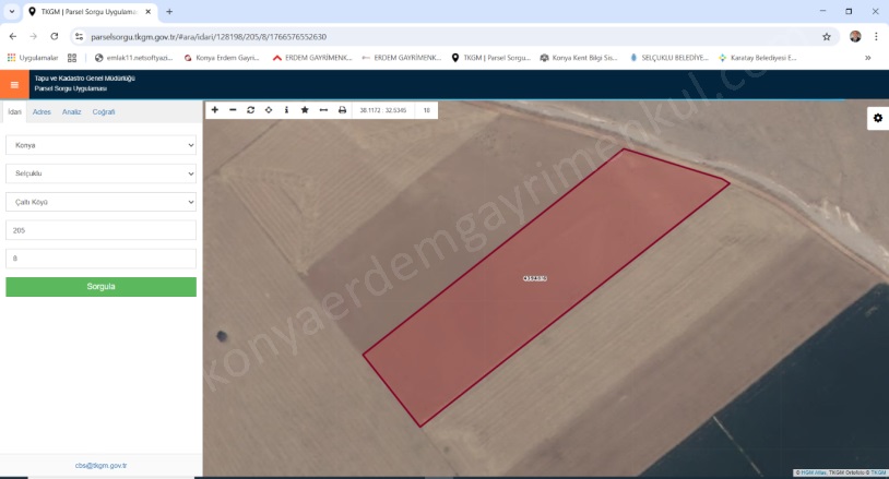 Çaltı Selçuklu Satılık Tarla |  22065M2 4.850.000Tl Resim-3