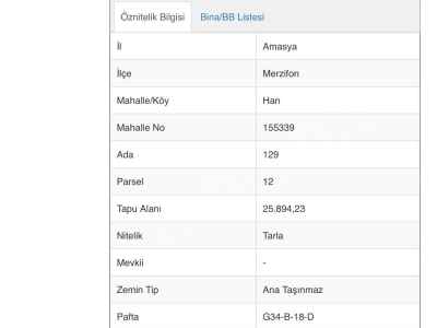 Field For Sale in  Turkey, Amasya, Merzifon, Han Koy  , 25854 m2