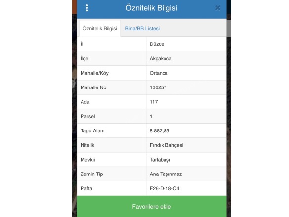 Ortanca Akçakoca Satılık Fındıklık |  8882M2 6.250.000Tl Resim-3