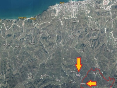 Kirazlı Ve Balatlı Da Toplam 9150 M2 İçinde Ev Olan Satılık Fındıklık Akçakoca