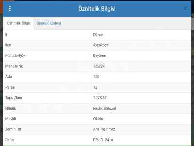 Land For Sale in  Turkey, Duzce, Akcakoca, Beyoren , 1278 m2