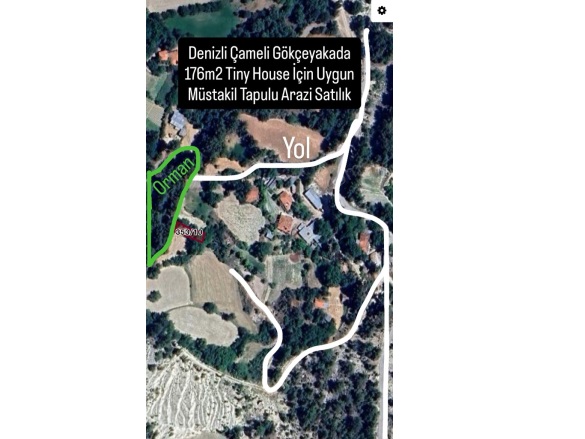 Gökçeyaka Çameli Satılık Arazi |  176M2 200.000Tl İmarlı  Resim-3