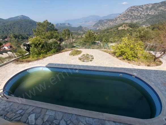 Muğla Ortaca Gökbel De 4+1 Deniz Manzaralı Müstakil Eşyalı Satılık Villa