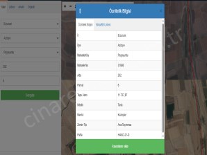 AZİZİYE PAŞAYURDUNDA SATILIK TARLA YOLA VE KÖYE YAKIN ÇINARDAN İlanNo: 5106