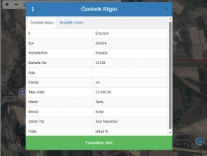 AZİZİYE KAYAPADA SATILIK TARLA ÇINARDAN İlan No: 5413