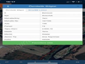 Yeni mahallede Satılık Tarla 