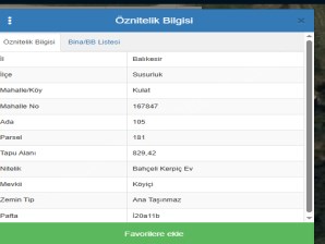 Susurluk Kulat Köy Mahallesinde Satılık köy Evi