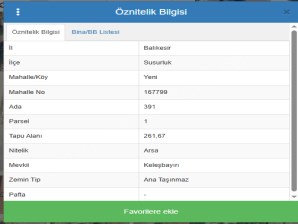 Yeni Mahalle Ayyıldız Sokakta Satılık Köşe Arsa