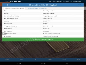 ESKİŞEHİR TEPEBAŞI AŞAĞIKARTAL MAHALLESİNDE SATILIK TARLA