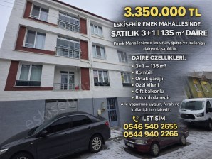 ESKİŞEHİR EMEK MAHALLESİNDE SATILIK 3+1   135m2 DAİRE