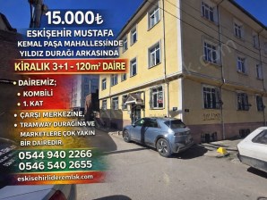 ESKİŞEHİR MUSTAFA KEMAL PAŞA MAHALLESİNDE KİRALIK 3+1 120m2 DAİRE