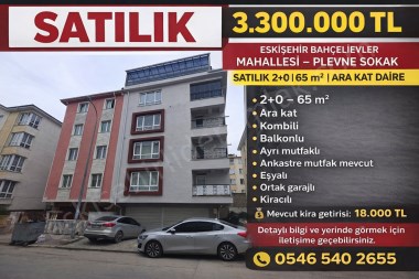 Eskişehir Bahçelievler mahallesi Plevne sokak da Satılık 2+0 65m2 daire