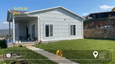 AYVACIK ÇAMKÖYDE DENİZ MANZARALI, VİLLALAR BÖLGESİNDE HAZIR 2+1 PREFABRİKLİ ARSA