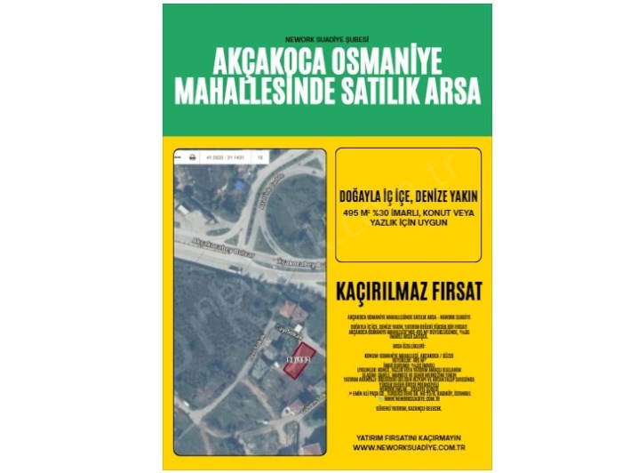 AKÇAKOCADA SATILIK ARSA
