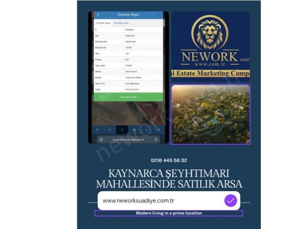 KAYNARCA ŞEYHTIMARI MAHALLESİNDE SATILIK ARSA