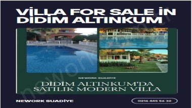 DİDİM ALTINKUMDA SATILIK HAVUZLU VE EŞYALI VİLLA 260 M23629